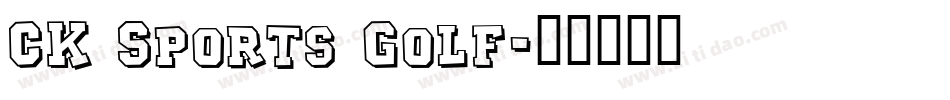 CK Sports Golf字体转换
